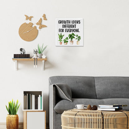 Inspirational Farmhouse Canvas Print Wall Art Decor One Small Positive Thought in the Morning Can Change Your Whole Day Sign Painting Plaque Rustic Home Decoration (8 X 8 Inches, Framed)