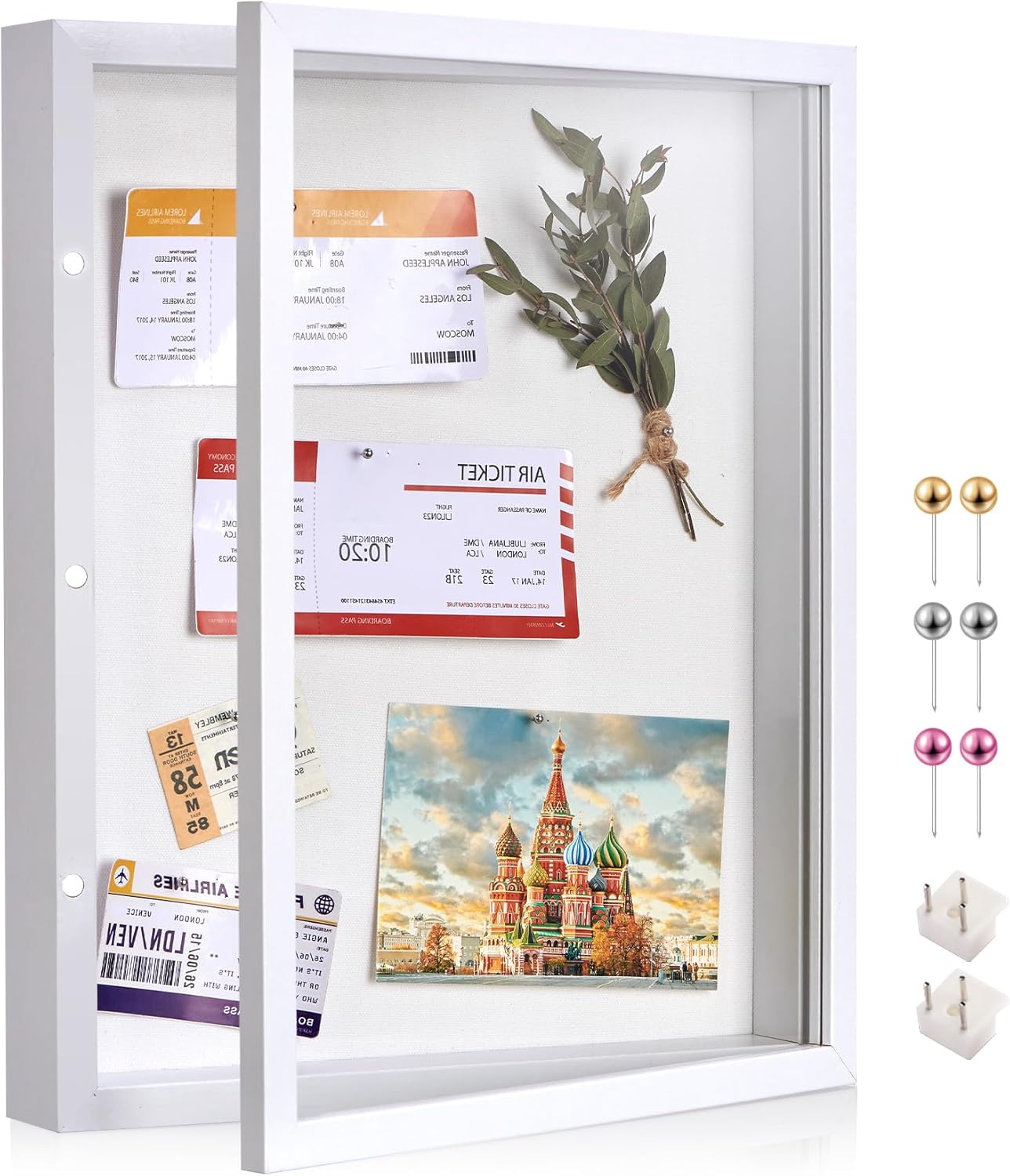 8x10 Deep Shadow Box Picture Frame Display Case with Linen Back and Stand,Real Glass Black Shadow Memory Box Frame 8x10 for Flower Baby Pet Wedding Photo Art Craft Memorial Wall Decor Gift