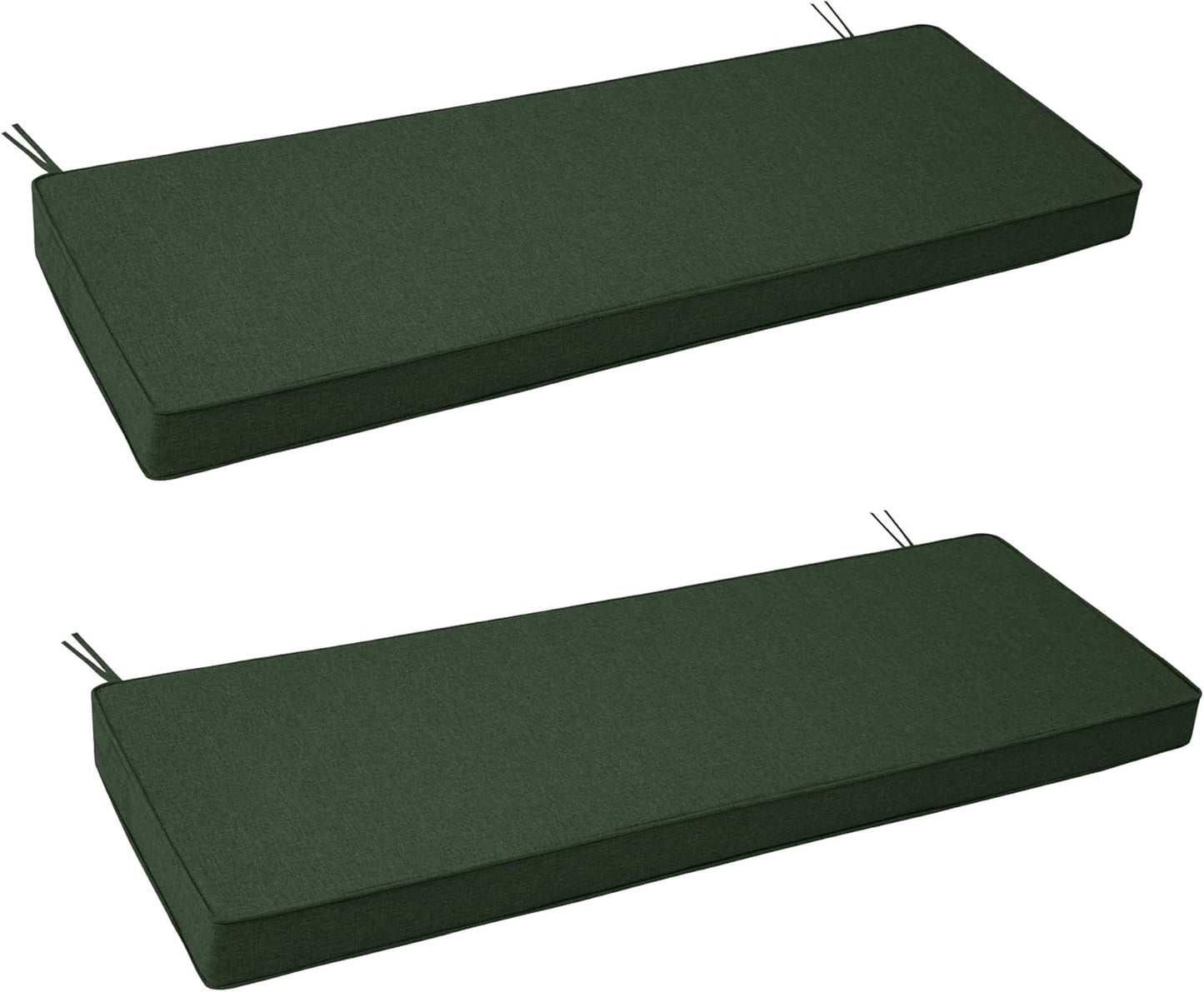 Outdoor Bench Cushion, Water-Resistant & Fade-Resistant, Porch Swing Cushions with Ties, Patio Furniture Seat Pads for Garden Loveseat Settee, Removable Cover Non-Slip Bottom, 48 x 16 Inch, Natural