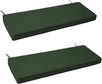 Outdoor Bench Cushion, Water-Resistant & Fade-Resistant, Porch Swing Cushions with Ties, Patio Furniture Seat Pads for Garden Loveseat Settee, Removable Cover Non-Slip Bottom, 48 x 16 Inch, Natural