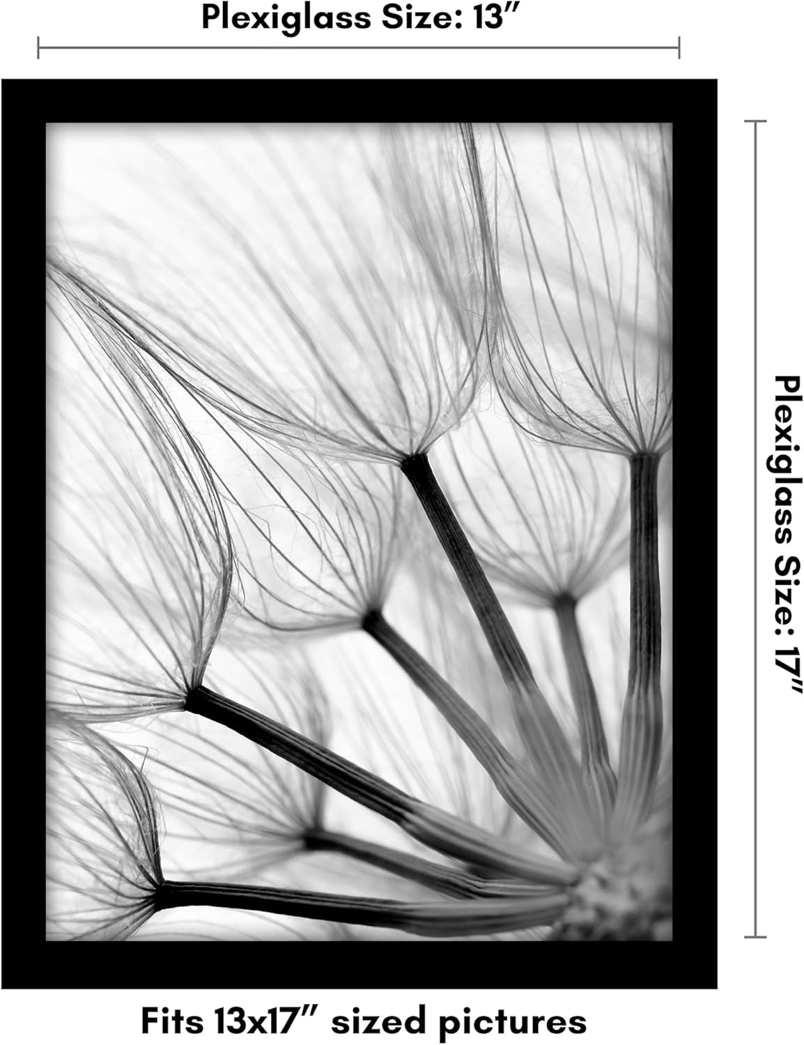 Americanflat 16x20 Picture Frame with Polished Plexiglass - Black Picture Frame - Wide Photo Frames Made of Engineered Wood for Vertical or Horizontal Wall Display - Epic Collection - Black - Colors A