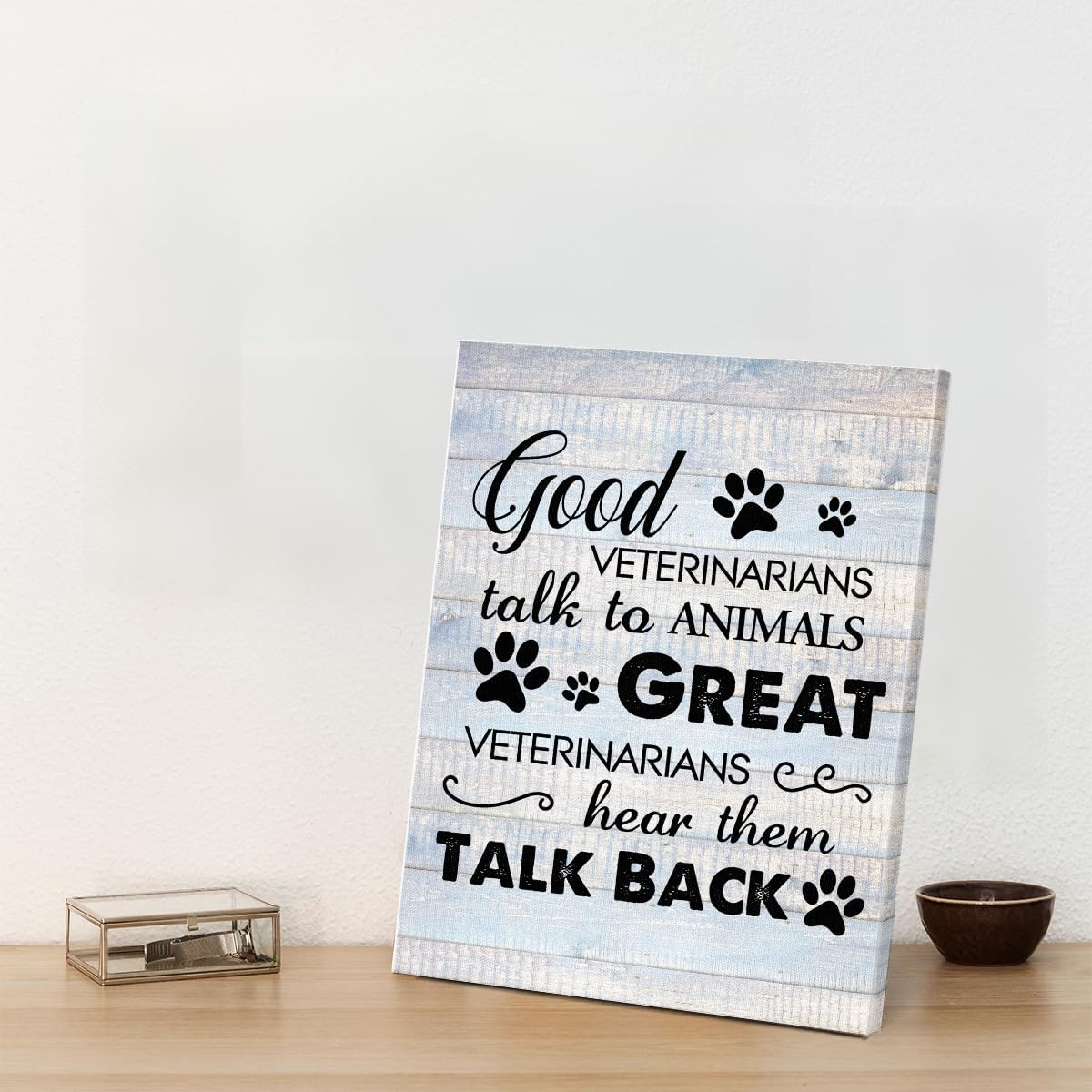 Inspirational Farmhouse Canvas Print Wall Art Decor One Small Positive Thought in the Morning Can Change Your Whole Day Sign Painting Plaque Rustic Home Decoration (8 X 8 Inches, Framed)