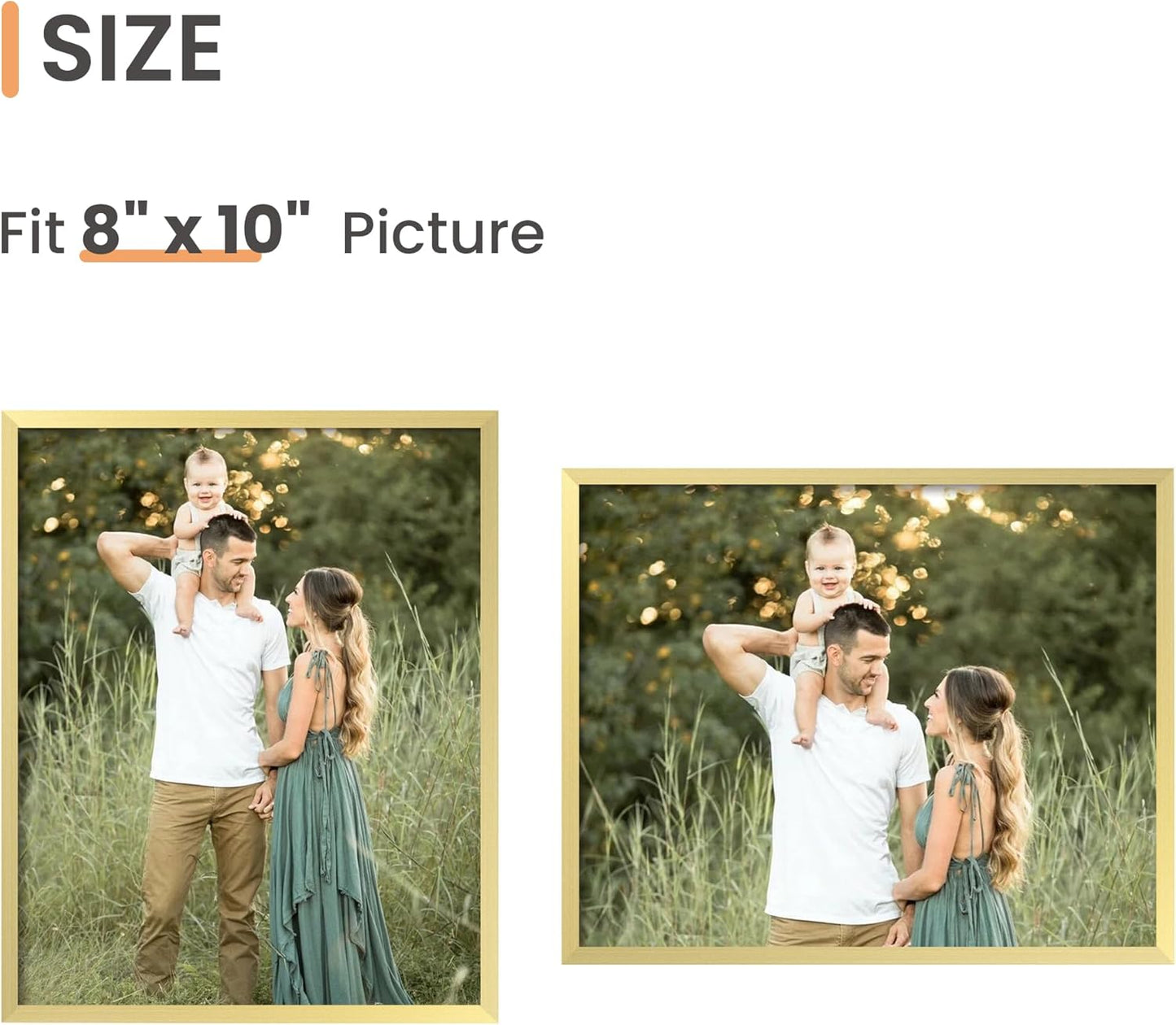 upsimples 5x7 Picture Frame Set of 3, Made of High Definition Glass for 5 x 7 Black Frames, Wall and Tabletop Display Thin Border Photo Frame for Home Décor