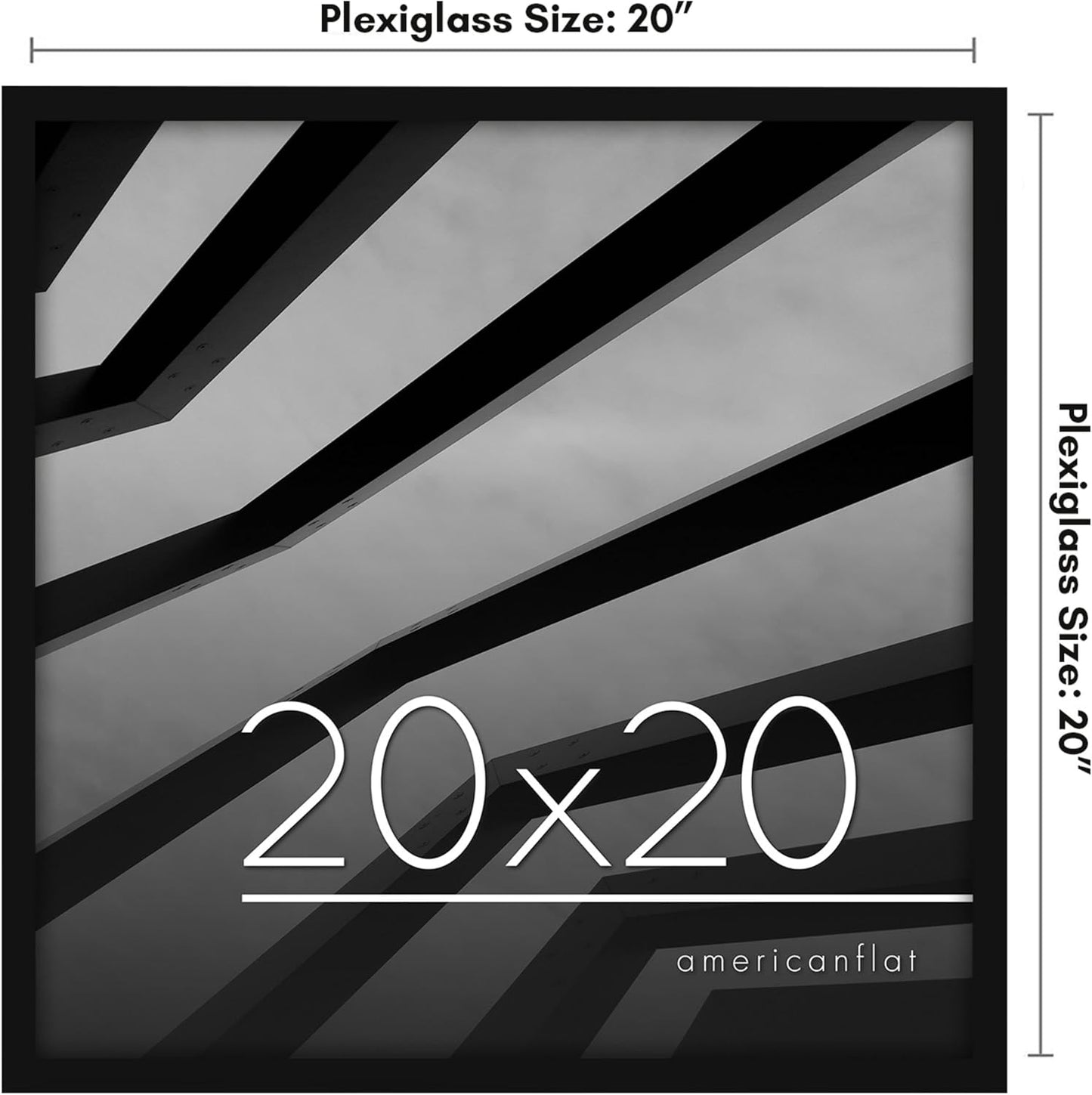 Americanflat 24x36 Poster Frame with Polished Plexiglass - Streamline Collection - Thin Border Picture Frame for Wall Display - Hanging Hardware Included - Black - Colors D