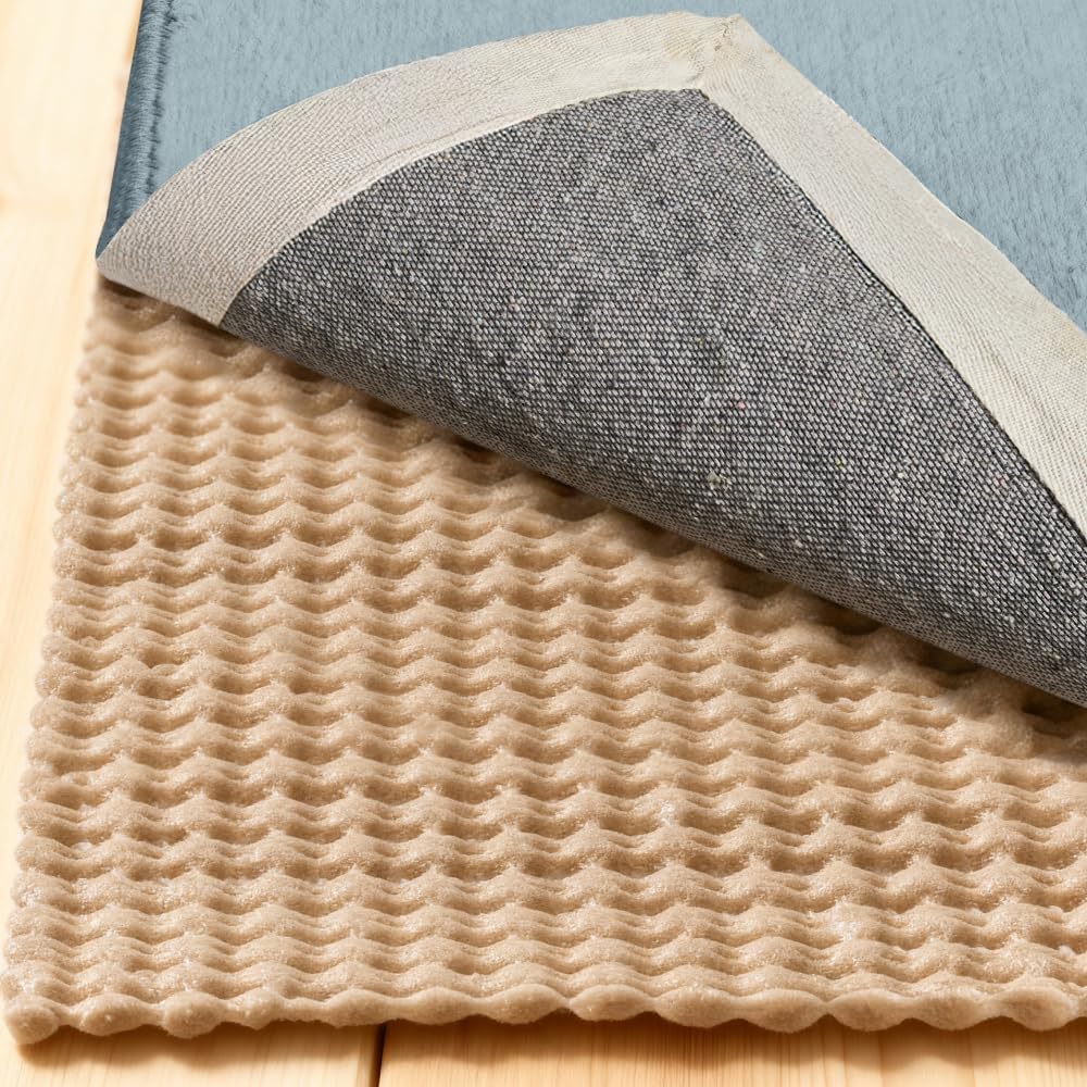 GORILLA GRIP® Strong Rug Pad Gripper, Grips Help Keep Area Rugs Safe in Place, Slip and Skid Resistant Pads for Tile and Hardwood Floors, Under Carpet Mat Cushion Floor Protection, 2x3 FT