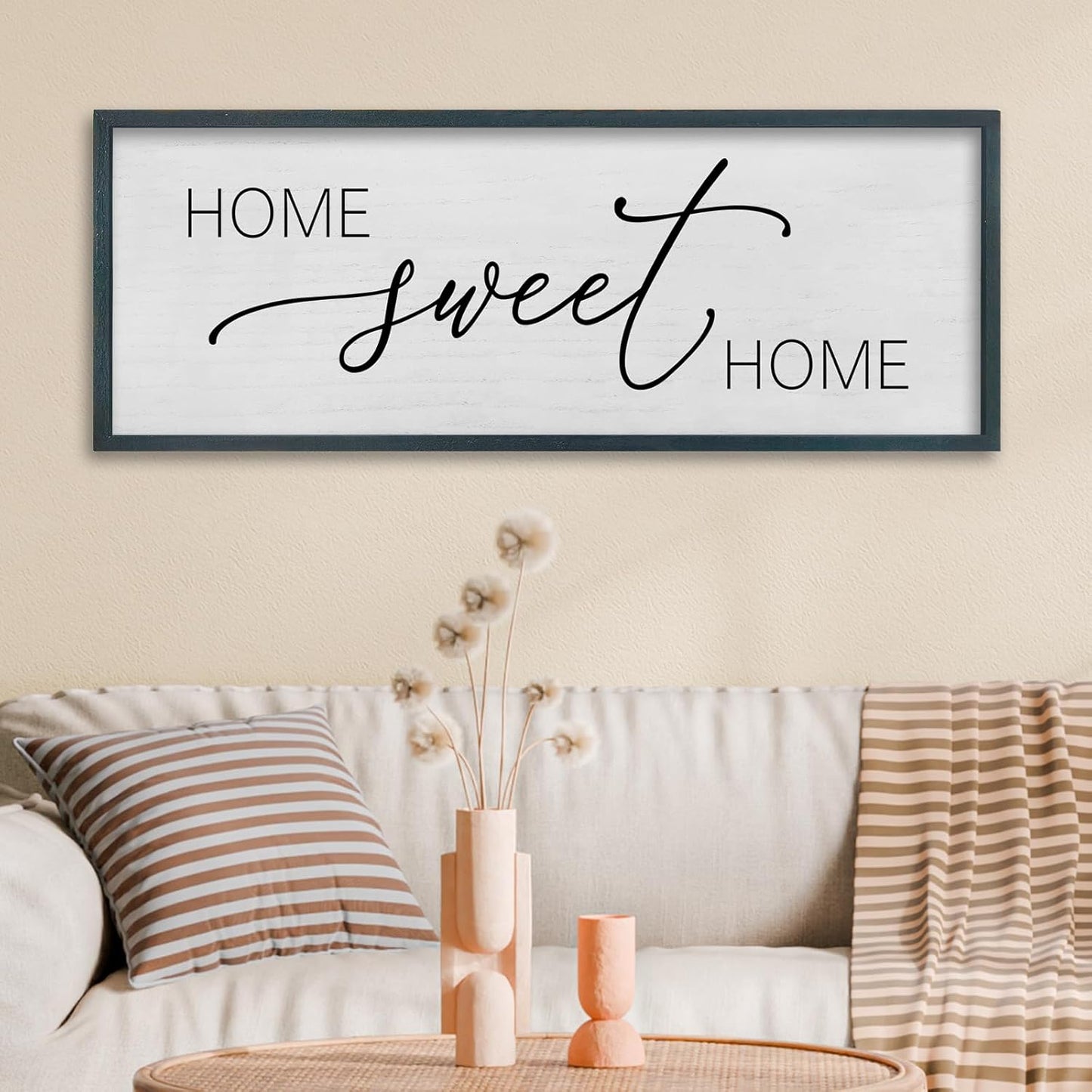 FZMHASLWW Gather Sign Wall Decor 32"×12" Large Wooden Framed for Dining Room Simple Home Kitchen Hanging Art (Wood)