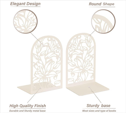 CNK Premium BookEnds - Heavy Duty Metal Book Stoppers for Home Office, Decorative Book Shelf Holders (Hummingbird Black)