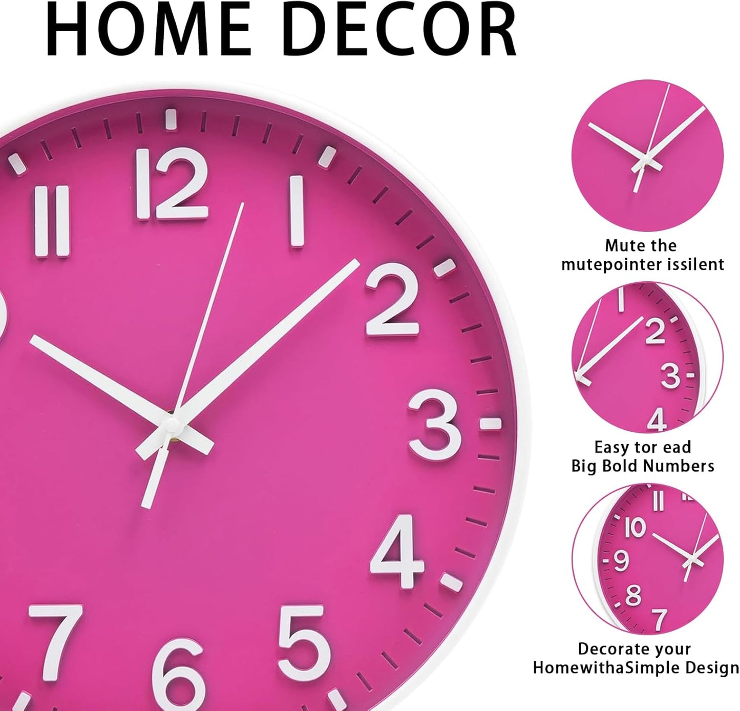 HZDHCLH Wall Clocks Battery Operated,12 inch Silent Non Ticking Modern Wall Clock for Living Room Bedroom Kitchen Office Classroom Decor (Olive Green and Gold)