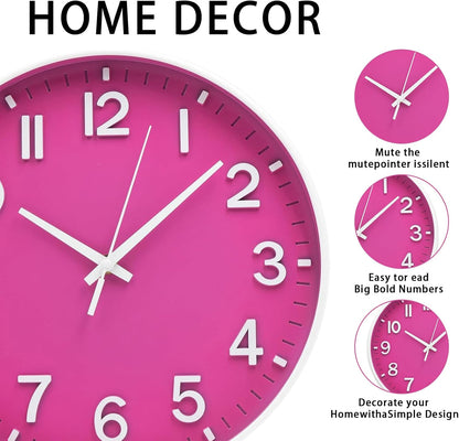 HZDHCLH Wall Clocks Battery Operated,12 inch Silent Non Ticking Modern Wall Clock for Living Room Bedroom Kitchen Office Classroom Decor (Olive Green and Gold)