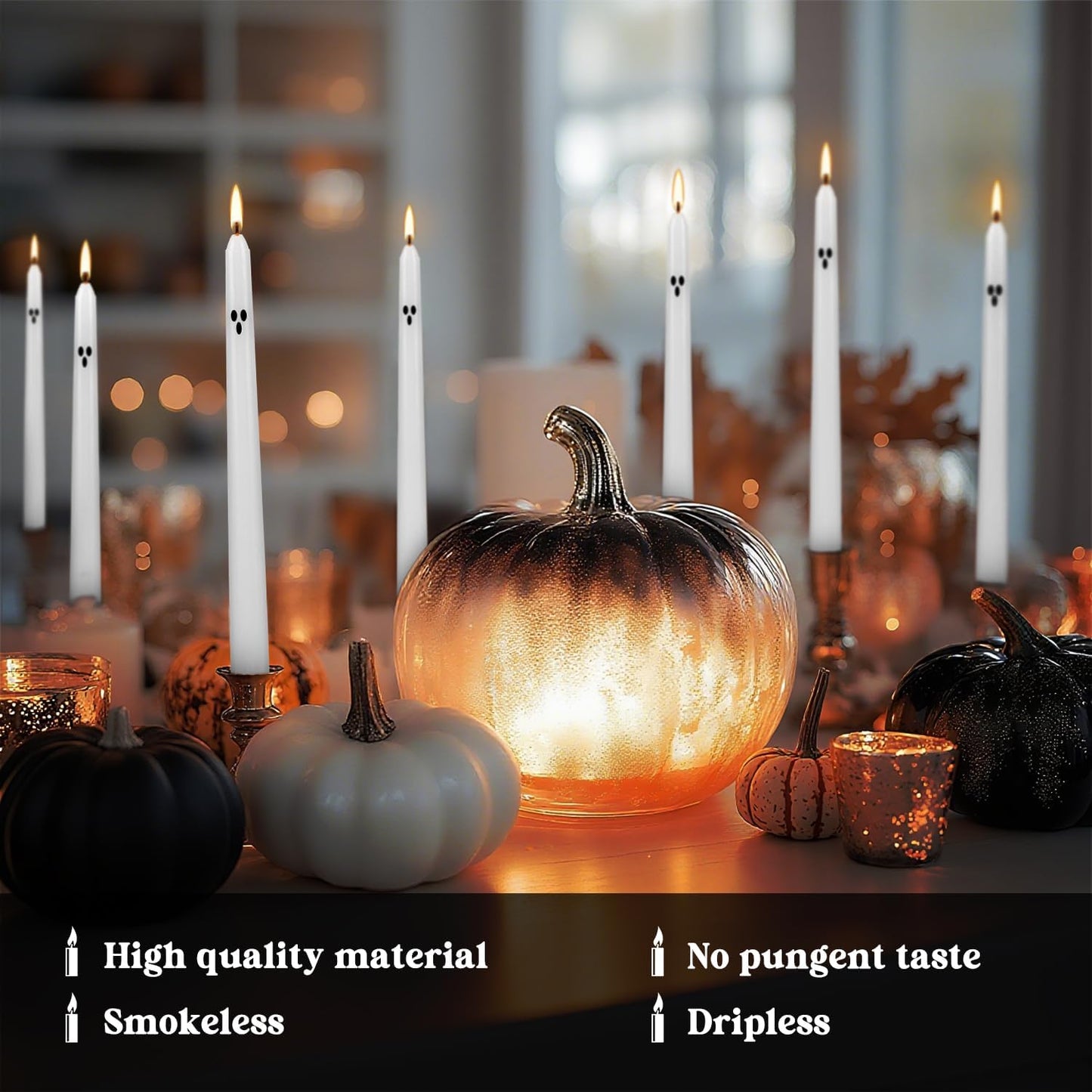 30-Pack 10-Color Taper Candles - 10 Inch Dripless & 10-Hour Burn｜Wedding/Birthday/Home Decor with Premium Wax