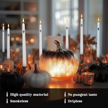 30-Pack 10-Color Taper Candles - 10 Inch Dripless & 10-Hour Burn｜Wedding/Birthday/Home Decor with Premium Wax
