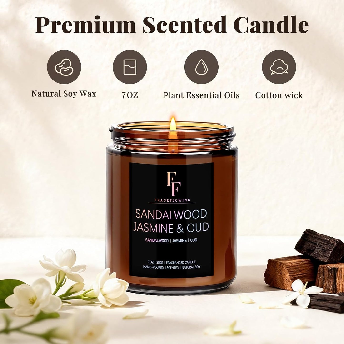 Scented Candles for Home Scented Aromatherapy Candles, 4 Pack 28 Oz Soy Wax Candle Gift Set Valentine's Day Gift for Women Men (Lavender/Vanilla//Sandalwood Rose/Moroccan Amber)