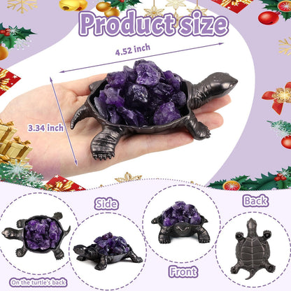 DUQGUHO Bunny Decor Easter Rabbit Decor Crystals Easter Gifts Decoration Bunny Statue Amethyst Crystals Figurines Bunny 1.5’’