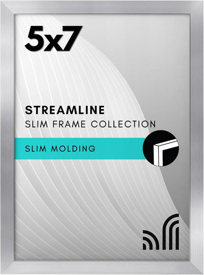 Americanflat 24x36 Poster Frame with Polished Plexiglass - Streamline Collection - Thin Border Picture Frame for Wall Display - Hanging Hardware Included - Black - Colors B