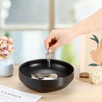 Key Bowl for Entryway Table Decorative Key Dish for Organizing Tabletop Catch All Bowl Gold Fruit Bowls for Kitchen Counter, Coffee Table,7.4 Inches