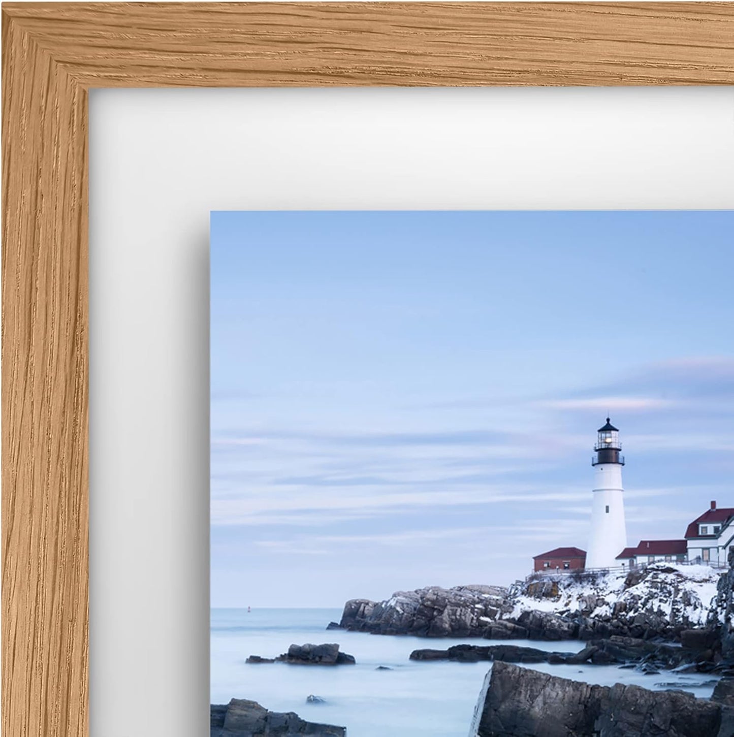 Americanflat 12x18 Floating Picture Frame with Polished Crystal-Clear Glass - Use as 8x10 Picture Frame or Display 5x7 Photo - Signature Float Collection - Photo Frames for Wall Display - Black