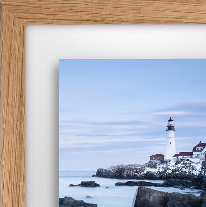 Americanflat 8x10 Floating Picture Frame with Polished Crystal-Clear Glass - Use as 5x7 Picture Frame or Display 4x6 Photo - Signature Float Collection - Photo Frames for Tabletop or Wall - Black