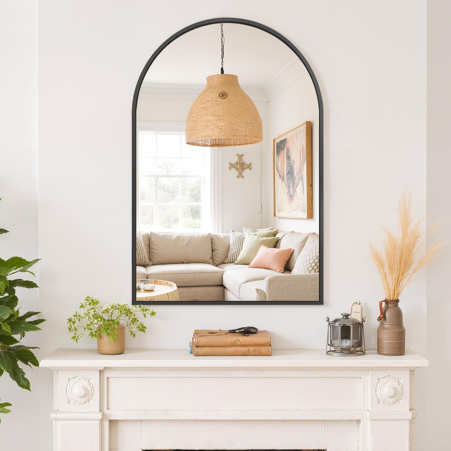 Round Wall Mirror 30 Inch Gold Vanity Mirror with Metal Frame, Modern Circle for Bathroom, Entryway, Bedroom, Living Room, Wall Mounted Decorative Mirrors