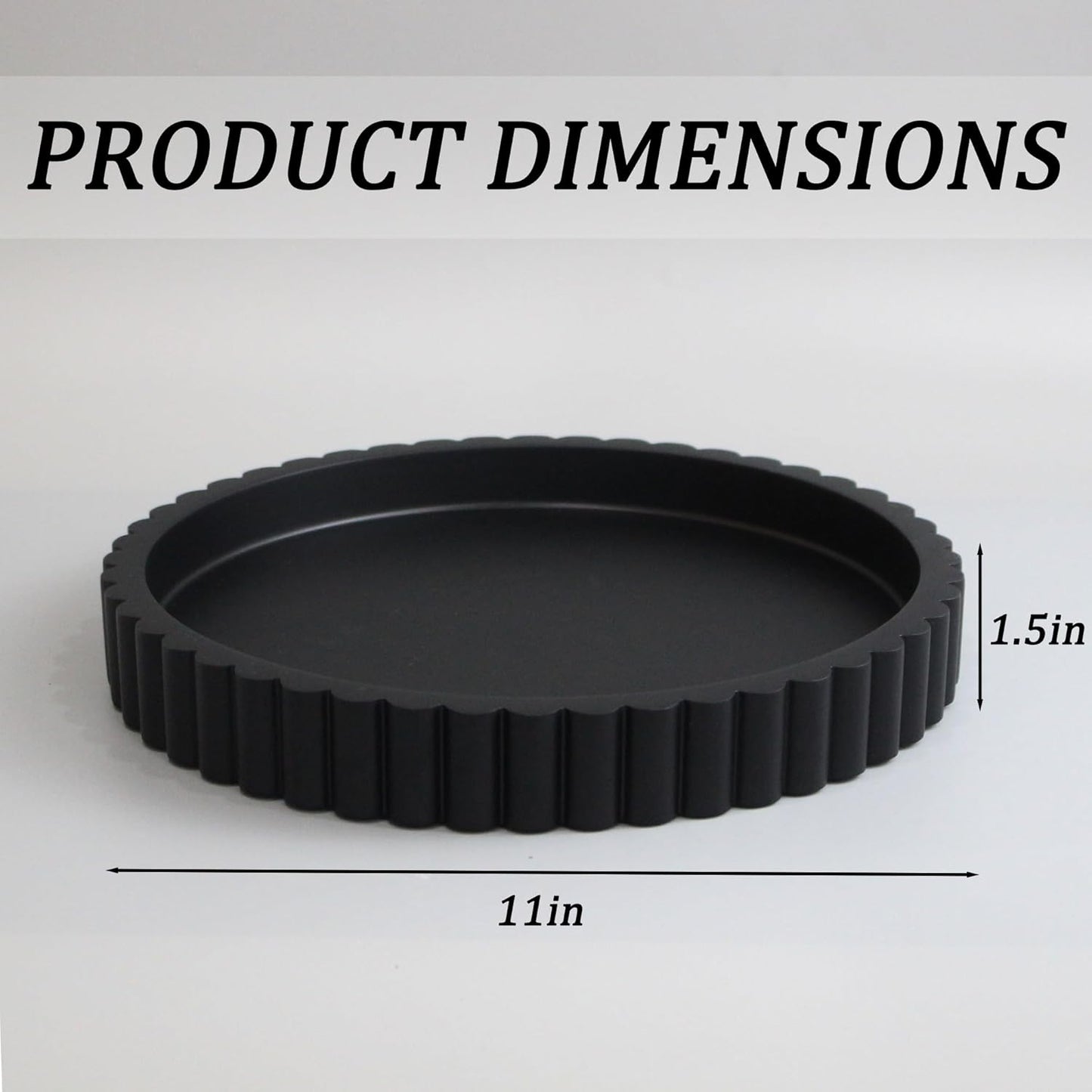 LIN CHUAN Decorative Coffee Table Tray, 11" Round Resin Coffee Table Centerpiece Tray for Home Decor, Modern Organizer for Living Room, Console or Dresser, Beige