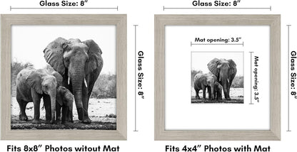 Americanflat 8x10 Picture Frame with Shatter-Resistant Glass - Use as 5x7 Frame with Mat or Display 8x10 Photo Without Mat - Signature Collection - Picture Frames for Tabletop and Wall Display - Black