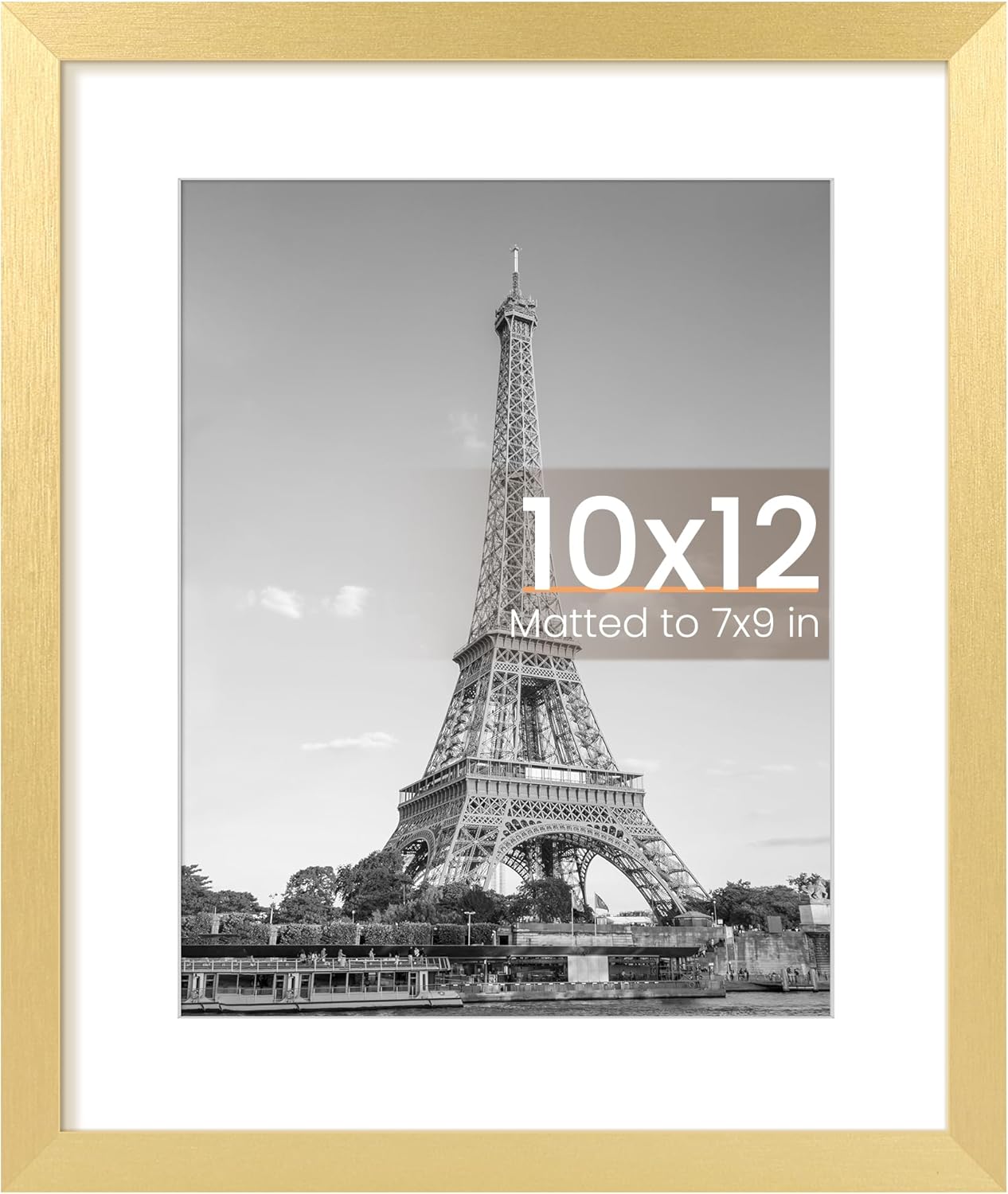 upsimples 8x10 Picture Frame, Display Pictures 5x7 with Mat or 8x10 Without Mat, Wall Hanging Photo Frame, Black, 1 Pack - Colors A
