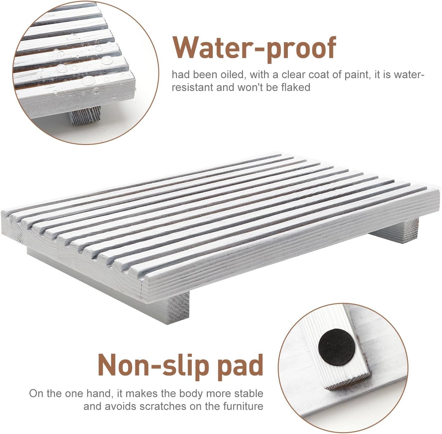 Acacia Wood Riser for Bathroom Sink Tray Kitchen Counter Decor Trays Pedestal Stand Sponge Soap Dish Holder Decorative Wooden Risers for Kitchen Sink Soap Tray Vanity Bathroom Countertop Accessories