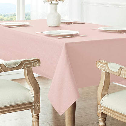 Veblandy Rectangle Tablecloth Waterproof Linen Textured Table Cloth Stain and Wrinkle Resistant Washable, Decorative Fabric Table Cover for Dining, Party and Camping (Sage Green, 52 * 70)