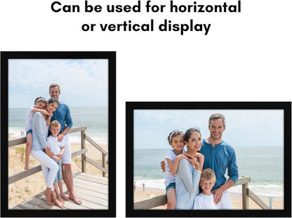 Americanflat 12x18 Poster Frame with Shatter-Resistant Glass - Signature Collection - Gallery-Style Frames Made of Engineered Wood - Photo Frame for Wall Display - Black - Colors C
