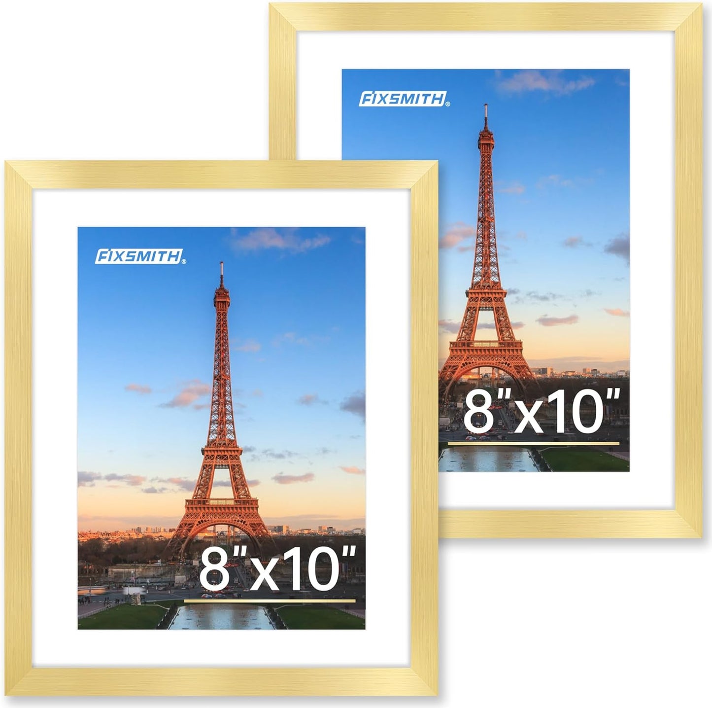 FIXSMITH 10 Pack Picture Frames Collage Wall Decor for Mounting or Tabletop Display, Gallery Wall Frame Set with Two 8x10 Black Frames, Four 5x7 Frames and Four 4x6 Frames, Multi-Pack Photo Frame Set