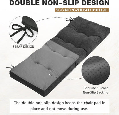 baibu 36 Inch Memory Foam Bench Cushion, Dual-Layer Patent Design Non-Slip Indoor Bench Cushion with Ties, 36x15x3Inch, Beige