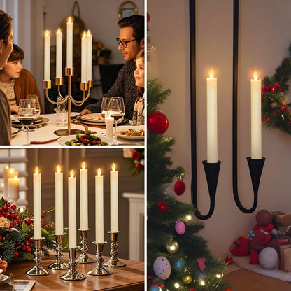 Rechargeable Flameless Glass Pillar Candles–Gifts for Women,–Set of 3, Realistic Flickering LED Light,Remote & Timer, Ideal for Living Room, Bedroom & Festival Wedding Home Party Decor