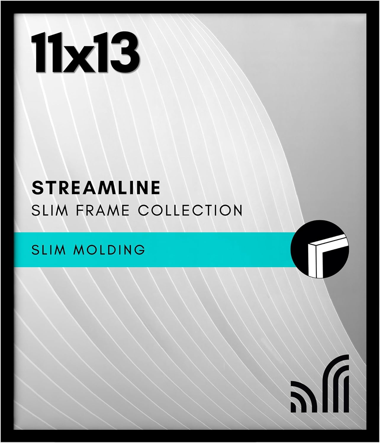 Americanflat 24x36 Poster Frame with Polished Plexiglass - Streamline Collection - Thin Border Picture Frame for Wall Display - Hanging Hardware Included - Black - Colors B