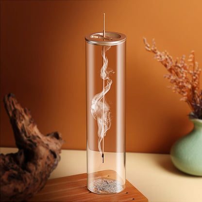 Eavida Incense Holder for Sticks [Anti-Ash Flying], Modern Insence-Stick Burner Holder with Removable Glass Ash Catcher, for Home Decor Yoga Meditation