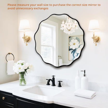 Fabuday Black Circle Mirror for Wall 20 inch - Round Mirrors for Bathroom, Entryway, Living Room, Hallway, Bedroom Decor, Small Matte Framed