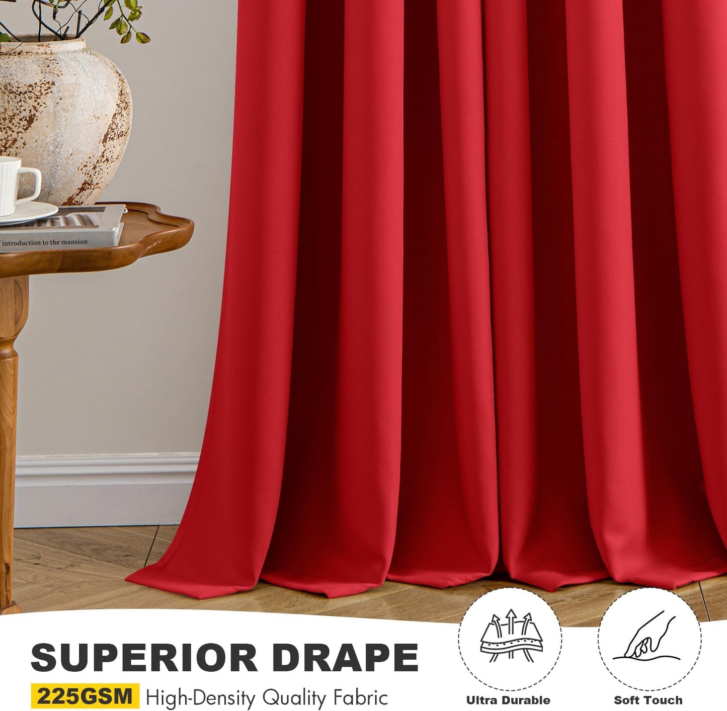MIULEE Blackout Curtains for Bedroom Living Room 2 Panels, Thermal Insulated Room Darkening Drapes Grommet Noise Reducing Light Blocking Window Treatments 63 Inches Long 40x63 Inch Black - Colors A