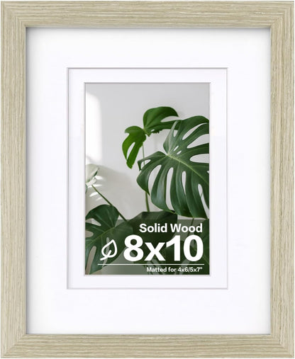 Egofine 12x16 Picture Frame Black, Covered by Plexiglass Made of Solid Wood, Display Pictures 9x12 and 11x14 with Mat or 12x16 Without Mat, for Wall Mounting Photo Frame - Colors B