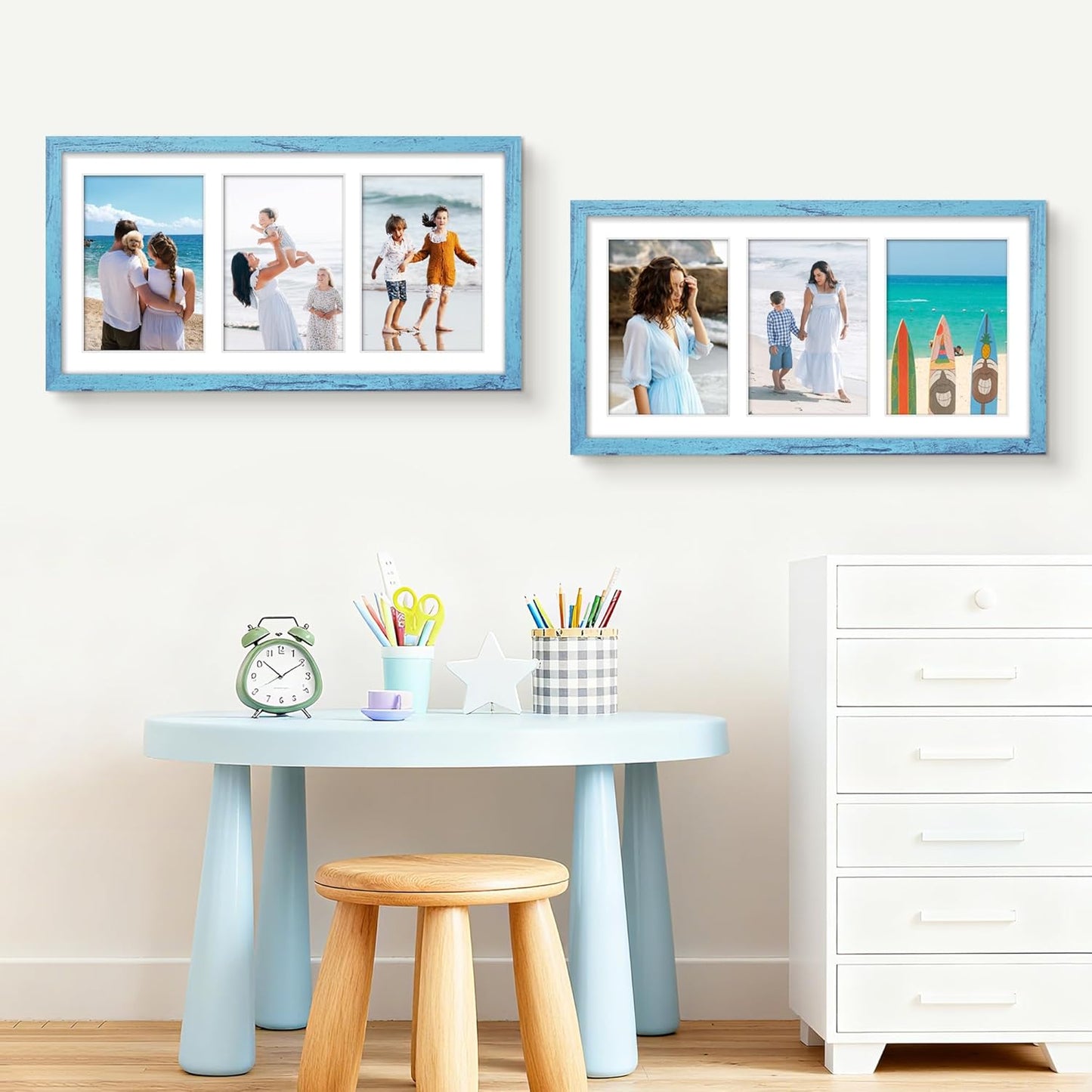 DUENPY 14x26 Collage Picture Frame 4x6 Collage Picture Frame Displays Twelve 4x6 inch Photos Available Horizontal Wall Mounting Display and Vertical Black - Colors B