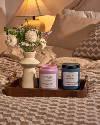 M&SENSE Eucalyptus & Mint Scented Jar Candle, Large 19.4oz Natural Soy Wax, 110-Hour Long Lasting Non-Toxic Clean Burning, Fresh Smelling Home Aromatherapy for Spa Stress Relief, Gifts for Men Women
