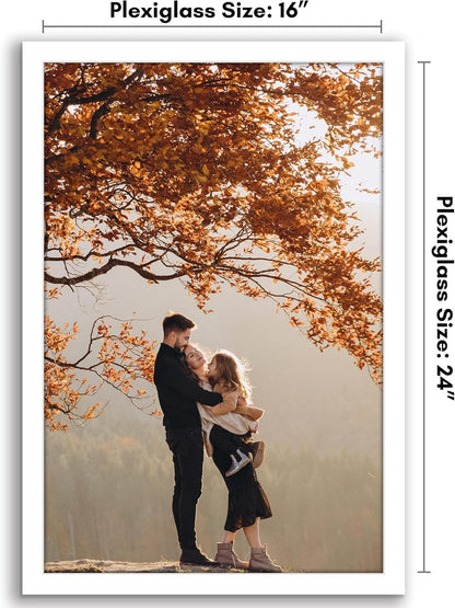 Americanflat 16x20 Picture Frame with Polished Plexiglass - Black Picture Frame - Wide Photo Frames Made of Engineered Wood for Vertical or Horizontal Wall Display - Epic Collection - Black - Colors C