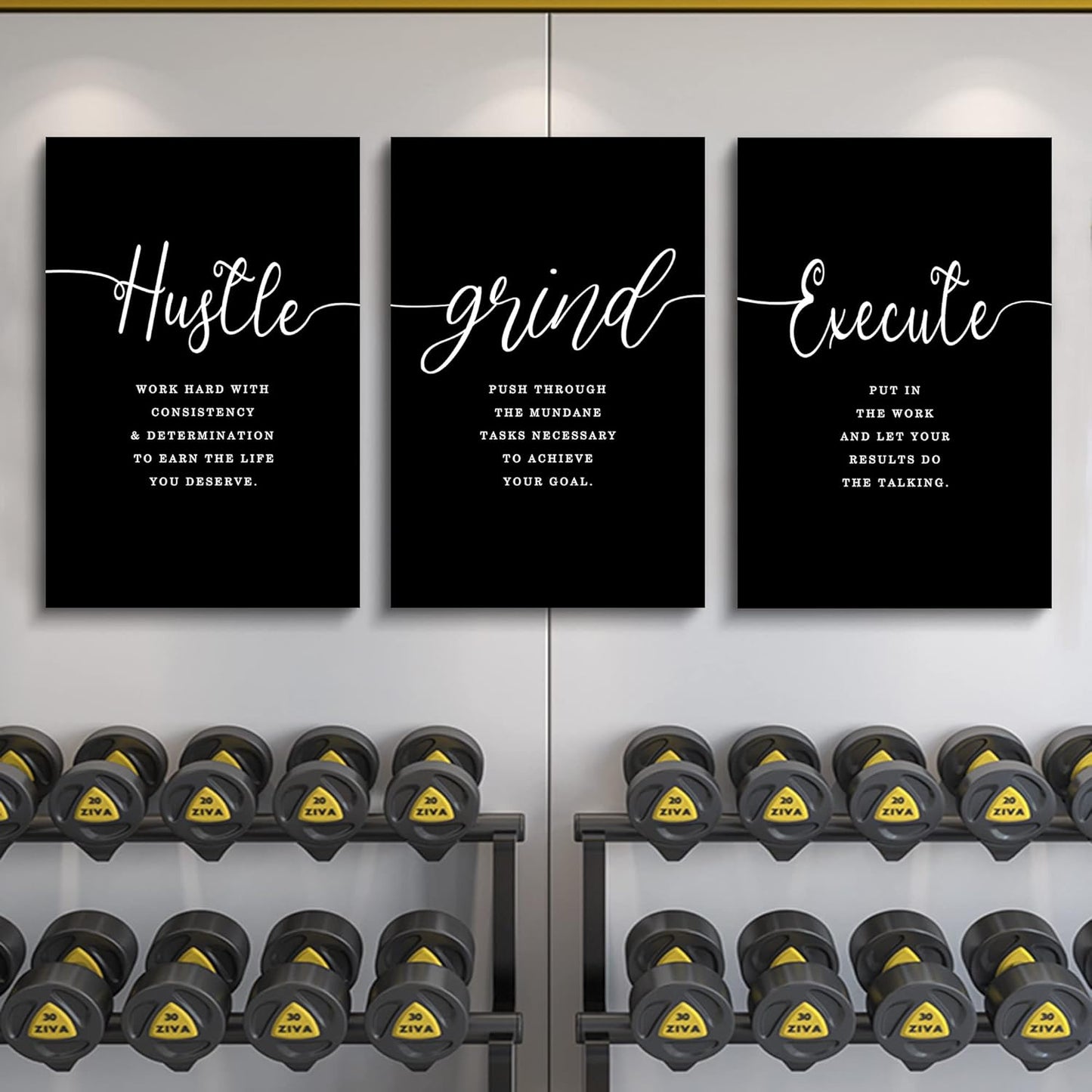 Inspirational Canvas Painting Wall Art -EPHANY ART,Mindset Quotes Prints, Success Framed Entrepreneur Poster Positive Quotes Wall Poster for Home Office Workplace (M-3pcs,12x16inchx3pcs)
