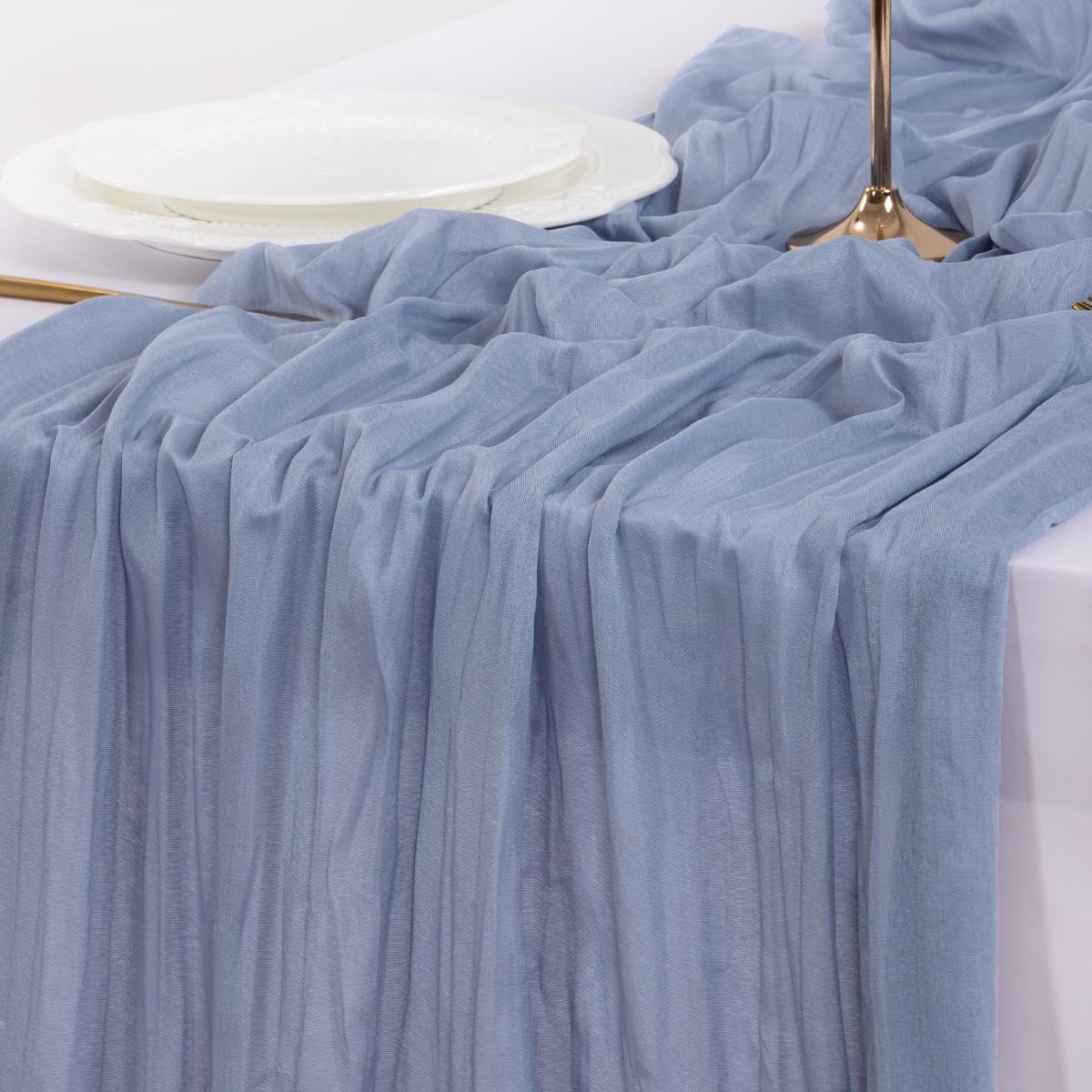 Socomi 3pcs Sage Green Cheesecloth Table Runner Summer Boho Rustic Gauze 120 inch 10FT Cheese Cloth Sheer Runner for Wedding Party Baby Shower Home Decor Holiday Decorations