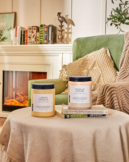 M&SENSE Eucalyptus & Mint Scented Jar Candle, Large 19.4oz Natural Soy Wax, 110-Hour Long Lasting Non-Toxic Clean Burning, Fresh Smelling Home Aromatherapy for Spa Stress Relief, Gifts for Men Women