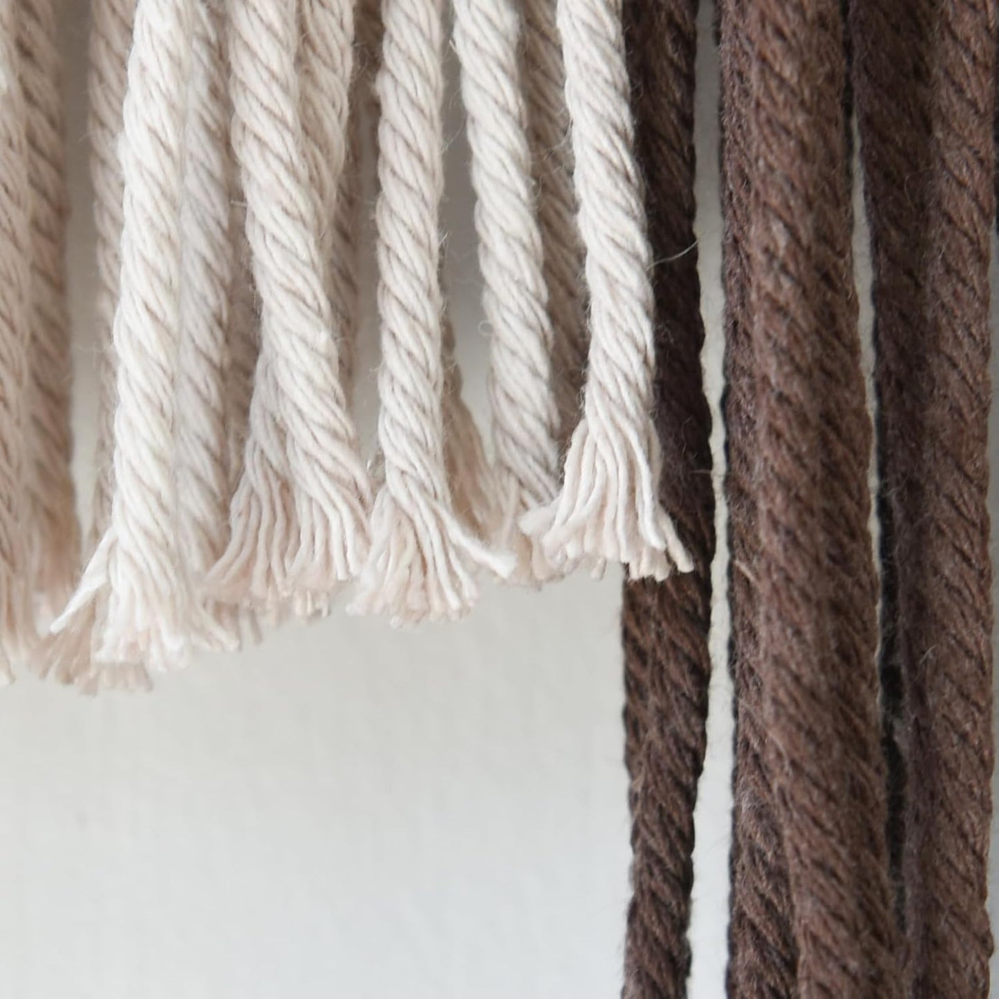Jakalin Macrame Wall Hanging Dip Dyed Fiber Macrame Wall Decor Boho Cord Living Room Wall Art 57" Wx43 L