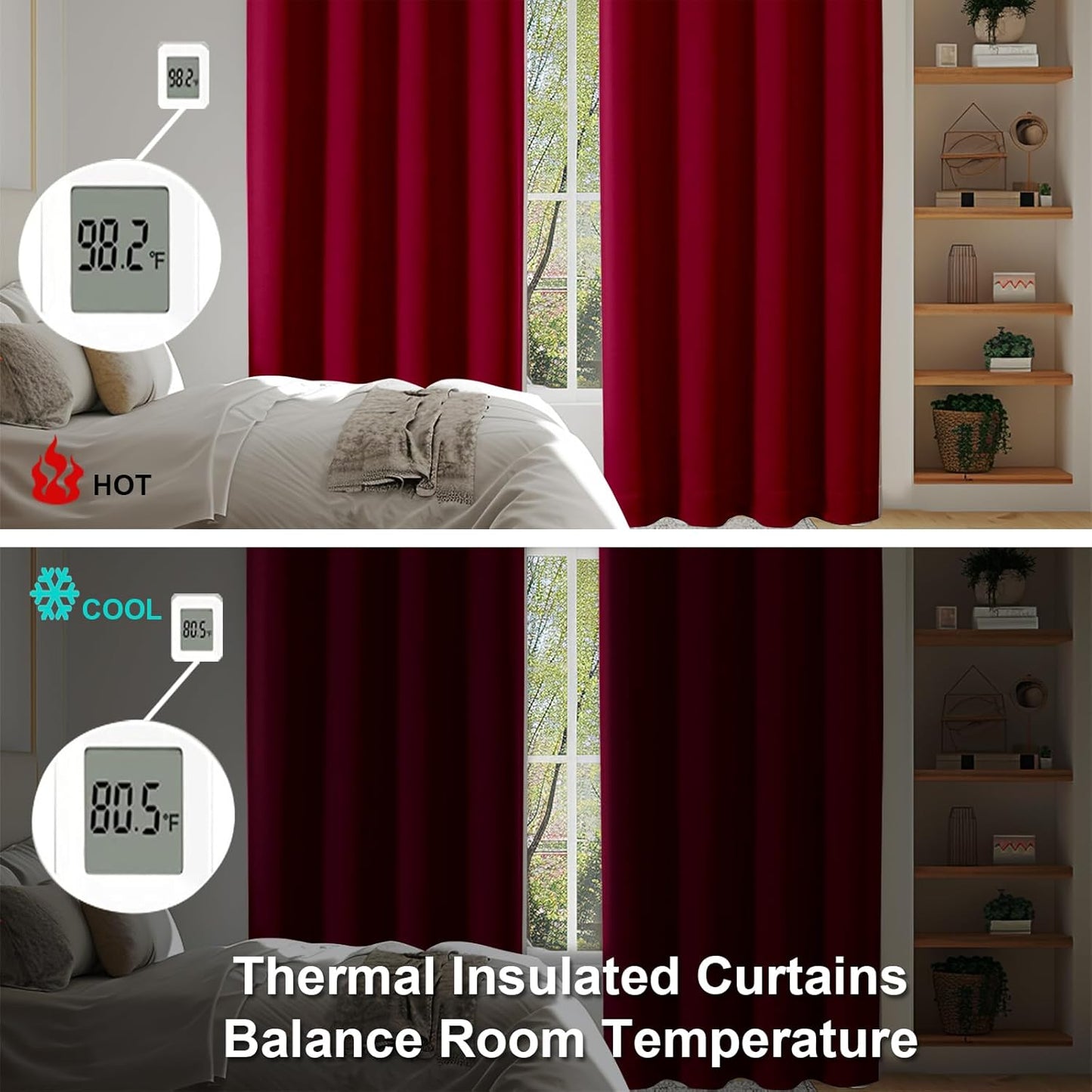 Simplebrand Ava Sage Green Blackout Curtains for Bedroom 63 Inch Length 2 Panels Set, Solid Thermal Insulated Energy Saving Rod Pocket Window Treatment Curtains Blackout Drapes, W40 x L63 Inch, Sage - Colors B