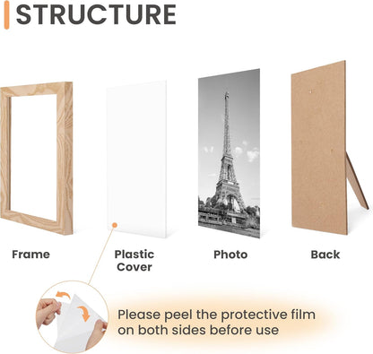 upsimples 10 Pack Picture Frames Collage Wall Decor for Mounting or Tabletop Display, Photo Gallery Frame Set for Family, Multi Sizes Including 8x10, 5x7, 4x6, Black
