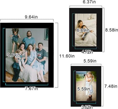 LUCKYLIFE Picture Frames Collage Wall Decor 10-Pack, Gallery Wall Frame Set with 8x10 5x7 4x6 Frames in 3 Different Finishes
