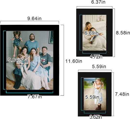 LUCKYLIFE Picture Frames Collage Wall Decor 10-Pack, Gallery Wall Frame Set with 8x10 5x7 4x6 Frames in 3 Different Finishes