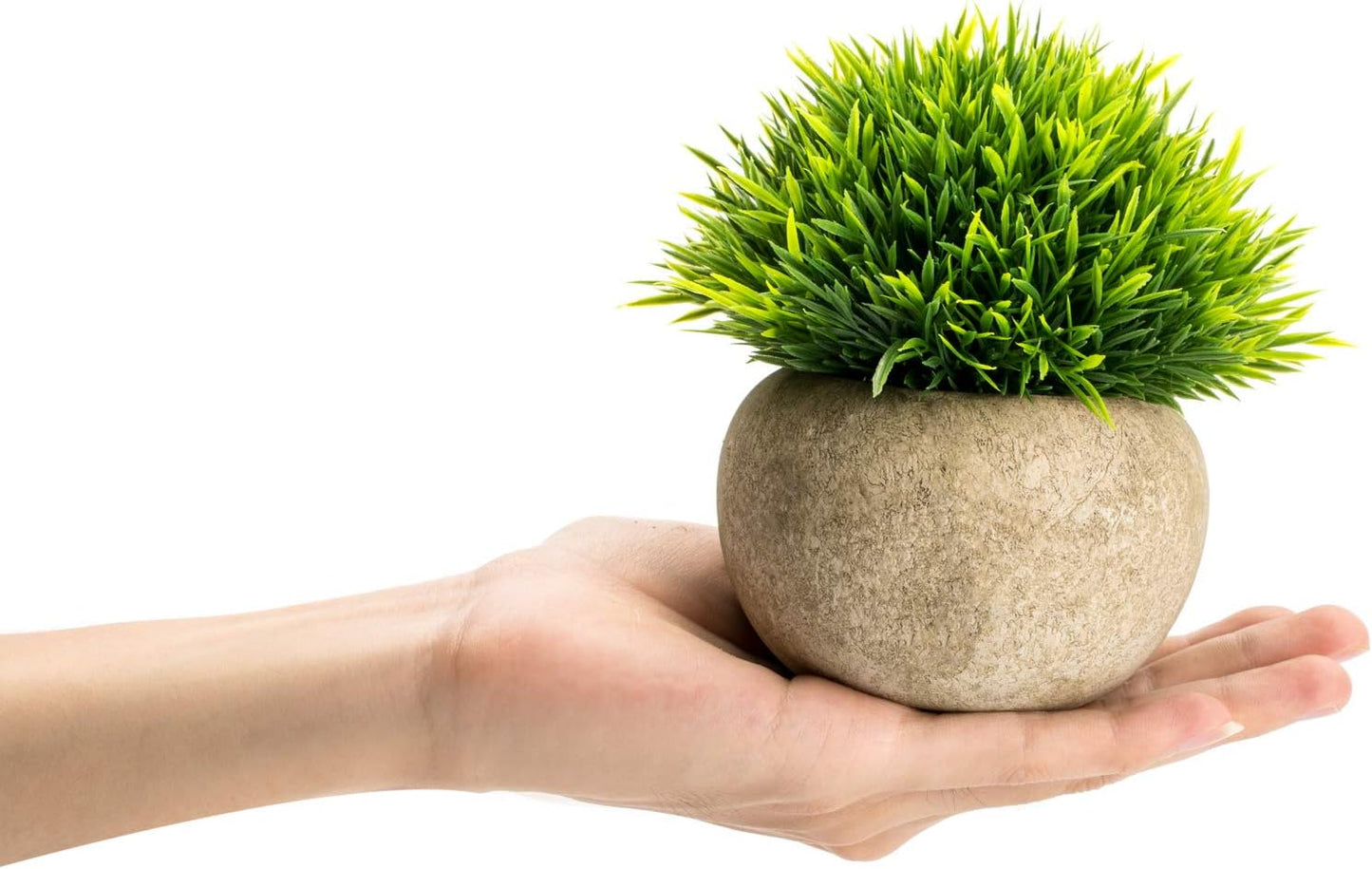 Velener Mini Sage Green Potted Boxwood Topiary Artificial Plants for Home Decor Indoor, Farmhouse House Plant Office Small Desk Shelf Apartment Coffee Bar Bathroom Decor Guest Room, Small Fake Plant