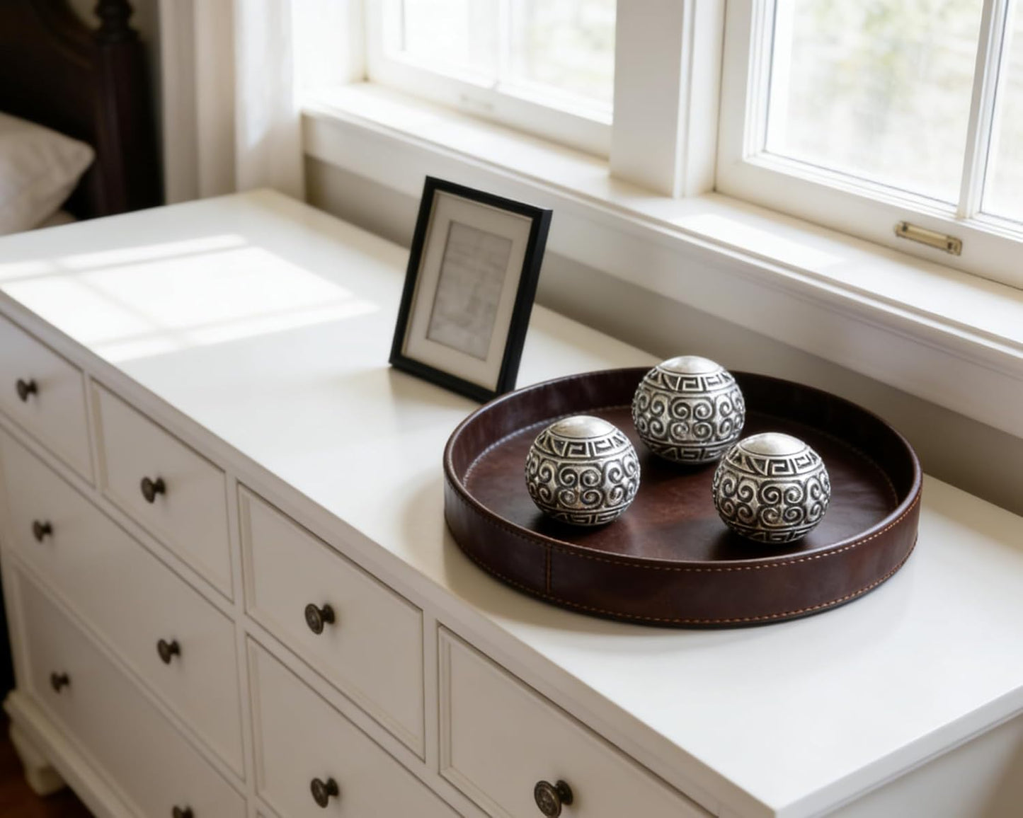 3 Pack Gold Decorative Ball for Centerpiece Bowls, 3 inch Orbs Spheres for Home Living Room Coffee Table Centerpieces Shelf Decoration