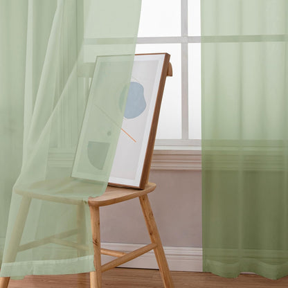 Chyhomenyc Sheer White Valances for Windows 2 Pack, Small Window Curtains for Living Room Bathroom Cafe Laundry Basement, Modern Top Dual Rod Pocket Voile Curtain, 42W x 14L inches, White - Colors B